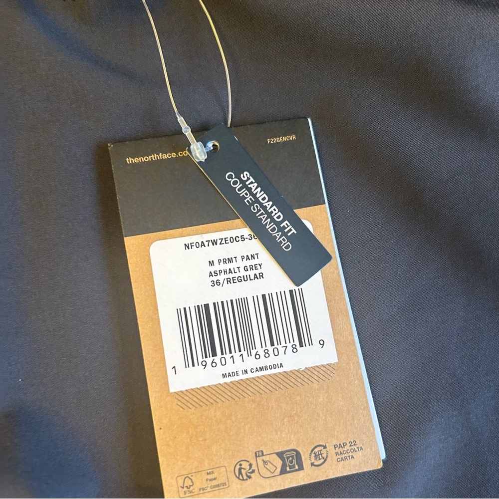 The North Face Paramount Mens Hiking Pants Asphalt Grey 36x32 New - Picture 5 of 8